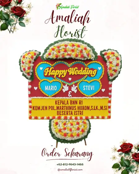 Papan Bunga Pernikahan Sinduaji